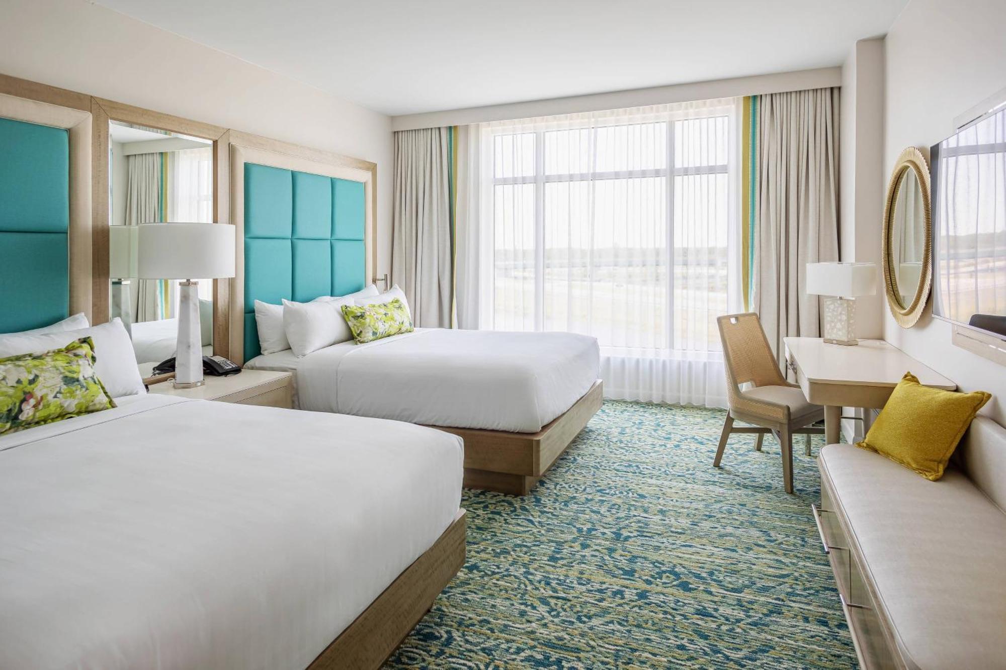 Two Queen Beds Florida View Gulf Coast Tower or Mobility Accessible Roll Shower