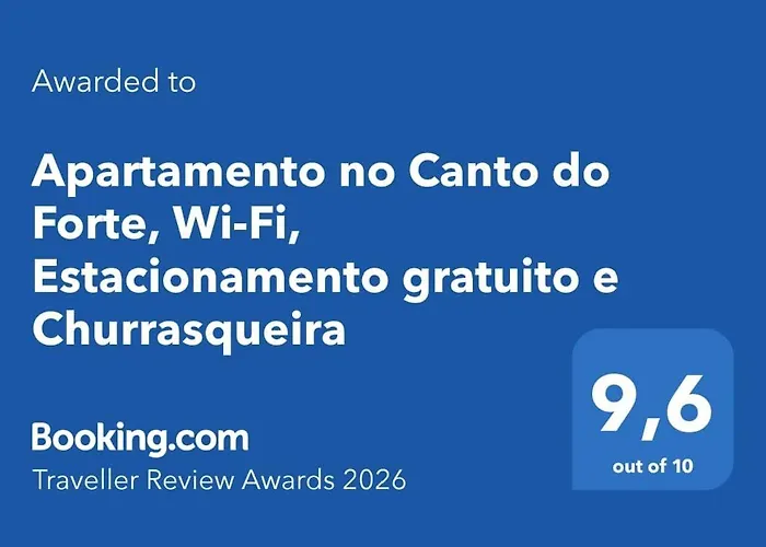 no Canto do Forte, Wi-Fi, Estacionamento gratuito e Churrasqueira
